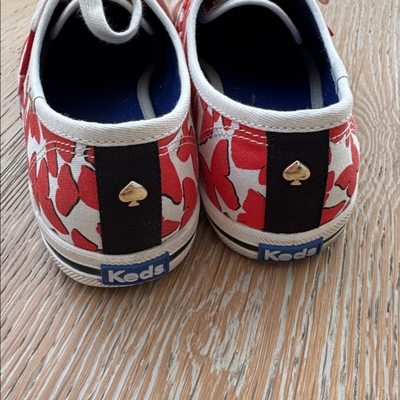Kate Spade x Keds Butterfly Sneakers Red Canvas Shoes Size 6.5 - Picture 5 of 9